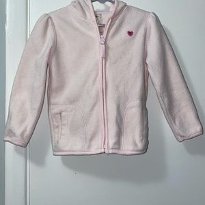 Girls’ Old Navy Light Pink Fleece Zip Up Hoodie - Size 3T